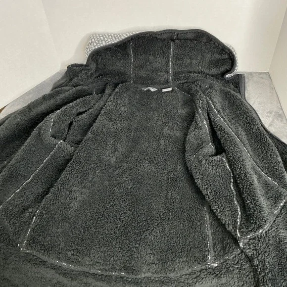 Eddie Bauer Sherpa Lined Hoodie Jacket XL Black Gray Zip Up Fleece Warm Winter‎ - Picture 6 of 11